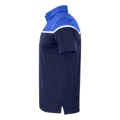 Dark Navy-Royal Blue - Side - Cutter & Buck Mens Seabeck Colour Block Polo Shirt