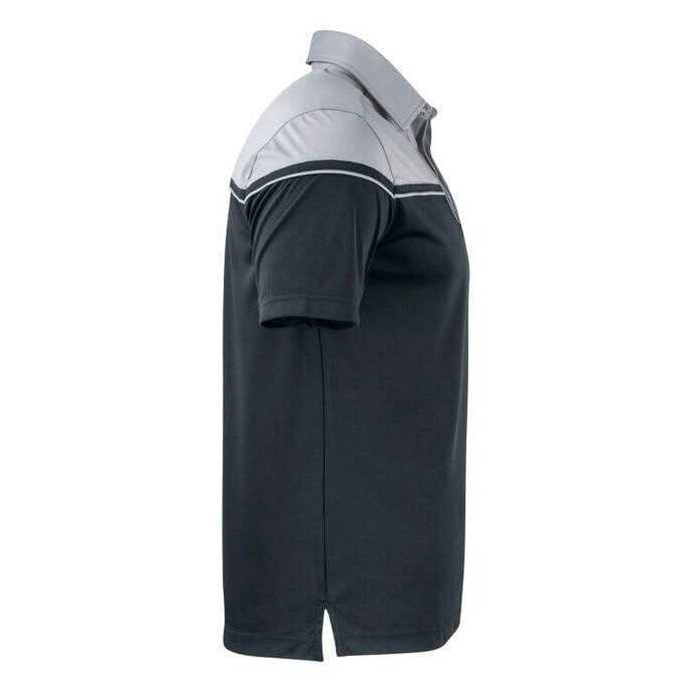 Black-Light Grey - Lifestyle - Cutter & Buck Mens Seabeck Colour Block Polo Shirt