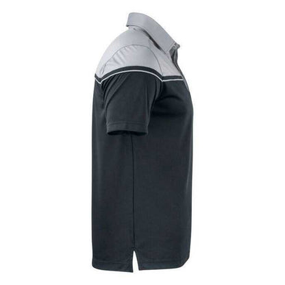 Black-Light Grey - Lifestyle - Cutter & Buck Mens Seabeck Colour Block Polo Shirt