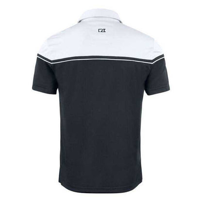 Black-White - Back - Cutter & Buck Mens Seabeck Colour Block Polo Shirt