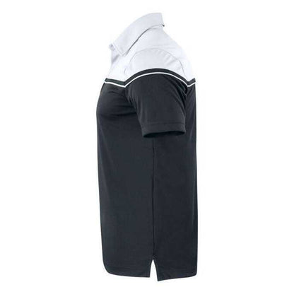 Black-White - Side - Cutter & Buck Mens Seabeck Colour Block Polo Shirt