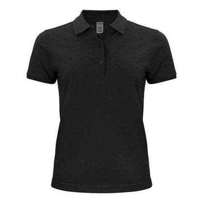 Black - Front - Clique Womens-Ladies Classic Organic Cotton Polo Shirt