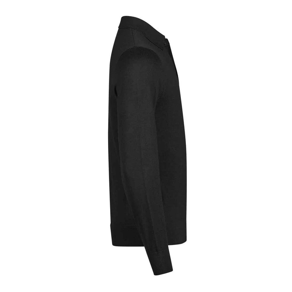 Black - Lifestyle - Tee Jays Mens Long-Sleeved Polo Shirt