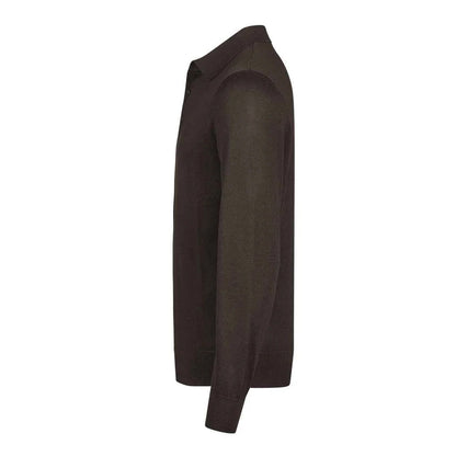 Mocha - Side - Tee Jays Mens Long-Sleeved Polo Shirt
