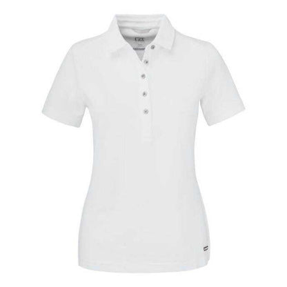 White - Front - Cutter & Buck Womens-Ladies Advantage Polo Shirt