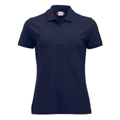 Dark Navy - Front - Clique Womens-Ladies Manhattan Polo Shirt