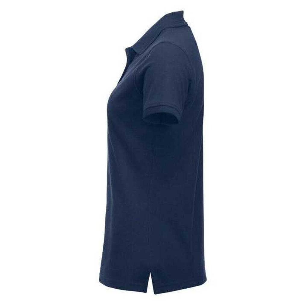 Dark Navy - Side - Clique Womens-Ladies Manhattan Polo Shirt