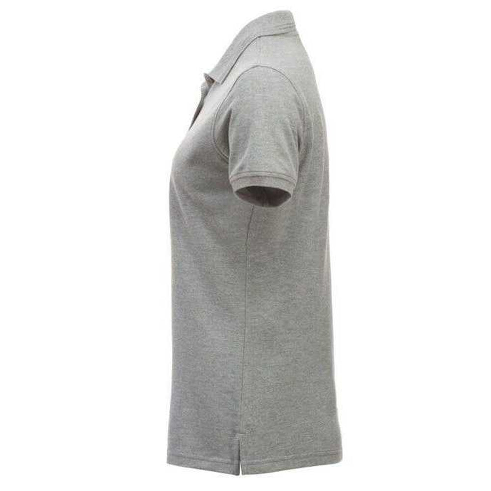 Grey Melange Melange - Side - Clique Womens-Ladies Manhattan Polo Shirt