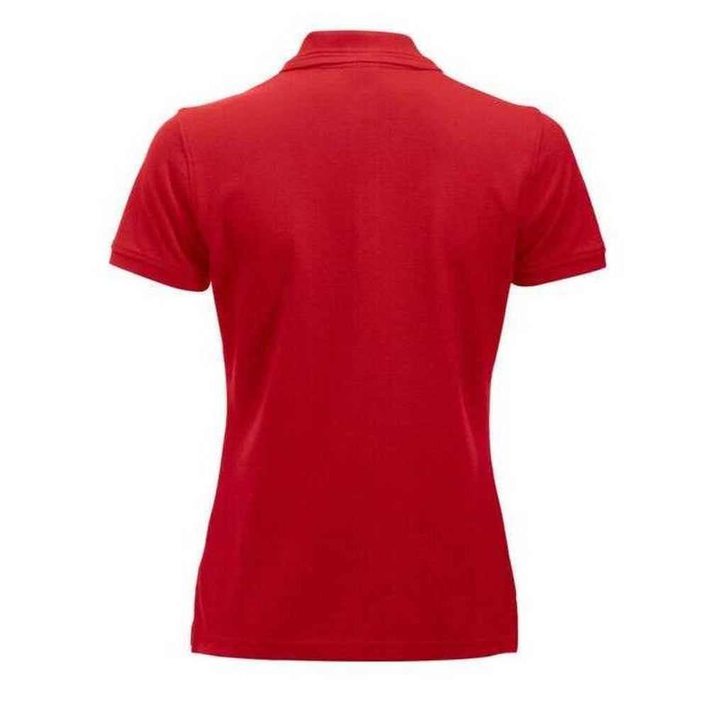 Red - Back - Clique Womens-Ladies Manhattan Polo Shirt
