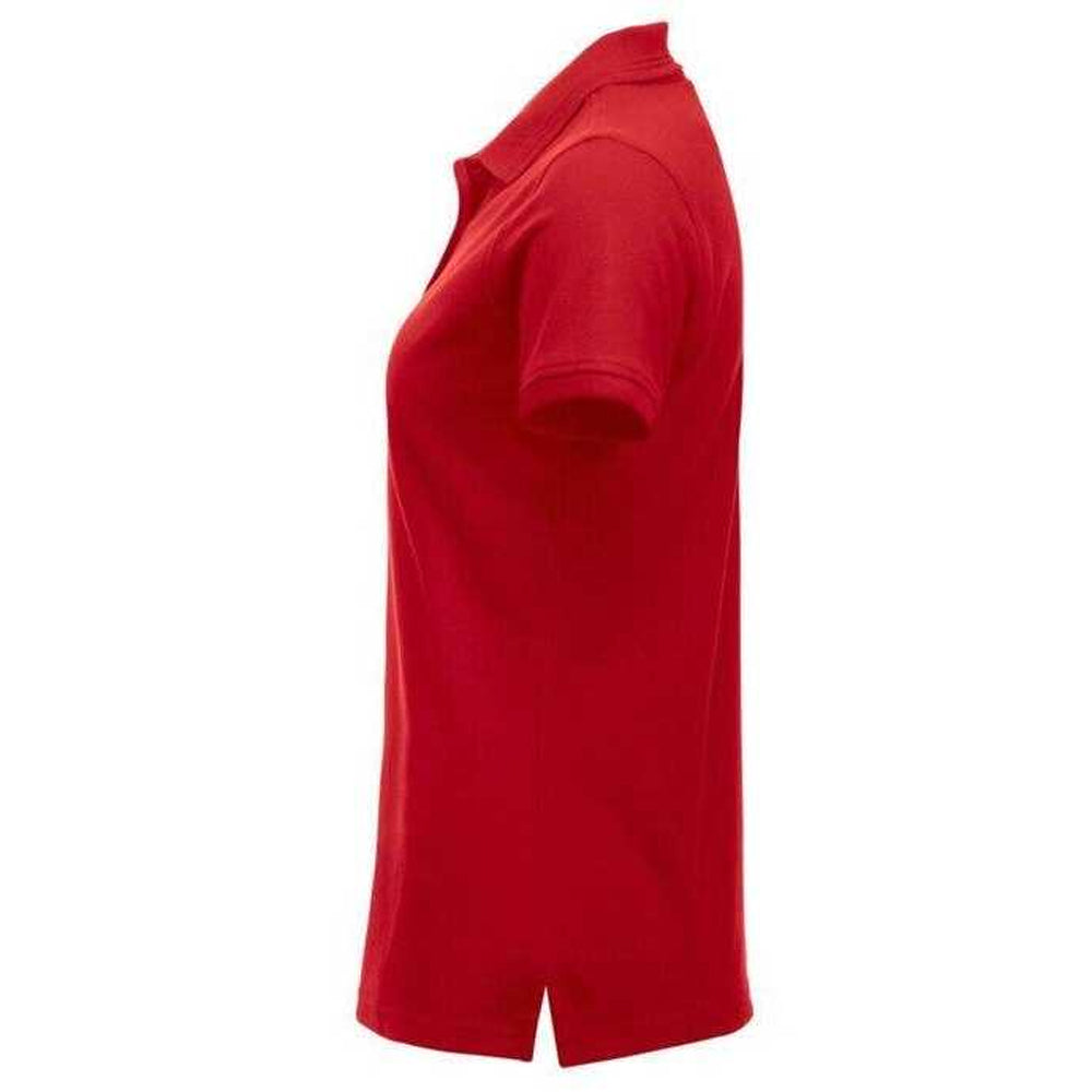 Red - Side - Clique Womens-Ladies Manhattan Polo Shirt