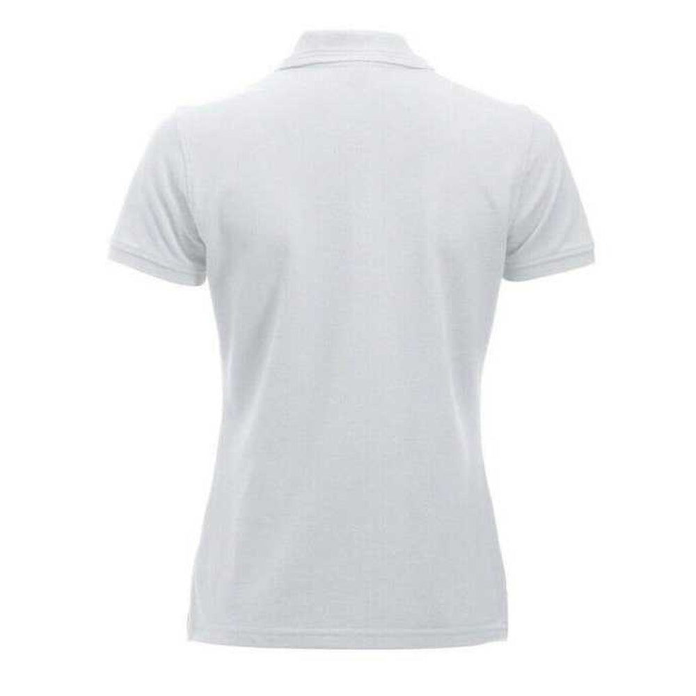 White - Back - Clique Womens-Ladies Manhattan Polo Shirt