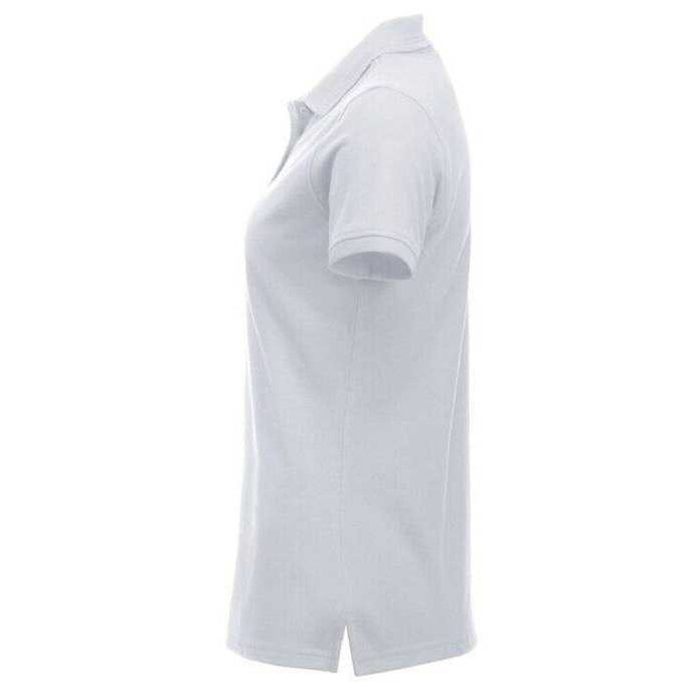 White - Side - Clique Womens-Ladies Manhattan Polo Shirt