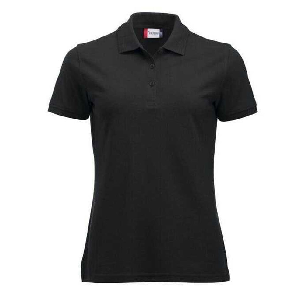 Black - Front - Clique Womens-Ladies Manhattan Polo Shirt