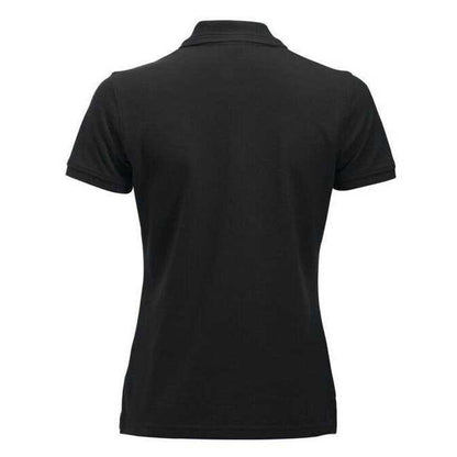 Black - Back - Clique Womens-Ladies Manhattan Polo Shirt