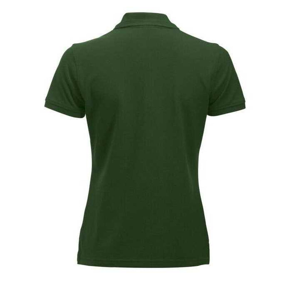 Bottle Green - Back - Clique Womens-Ladies Manhattan Polo Shirt