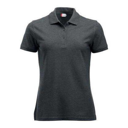 Anthracite Melange - Front - Clique Womens-Ladies Manhattan Polo Shirt