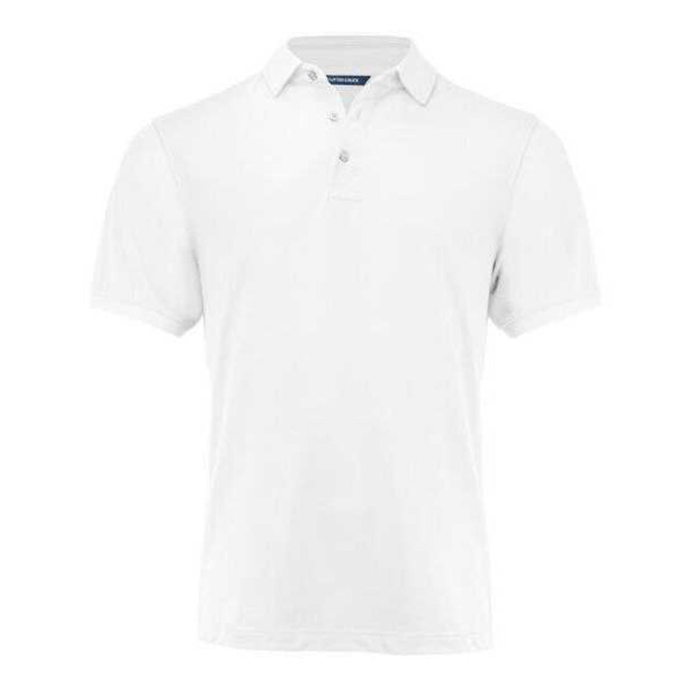 White - Front - Cutter & Buck Mens Virtue Polo Shirt