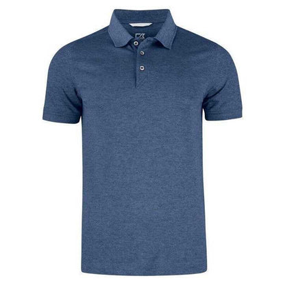 Blue Melange - Front - Cutter & Buck Mens Advantage Polo Shirt