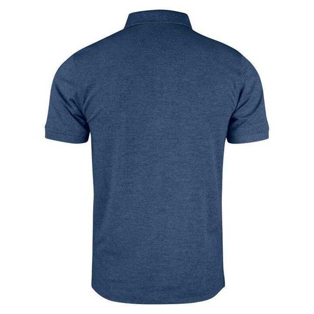 Blue Melange - Back - Cutter & Buck Mens Advantage Polo Shirt
