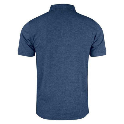 Blue Melange - Back - Cutter & Buck Mens Advantage Polo Shirt