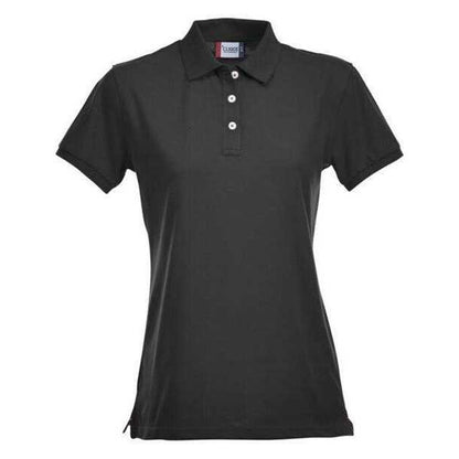 Black - Front - Clique Womens-Ladies Premium Stretch Polo Shirt