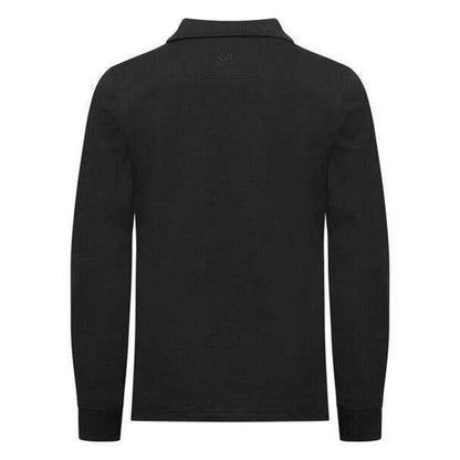 Black - Back - Cutter & Buck Mens Advantage Long-Sleeved Polo Shirt
