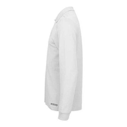 White - Side - Cutter & Buck Mens Advantage Long-Sleeved Polo Shirt