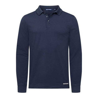 Dark Navy - Front - Cutter & Buck Mens Advantage Long-Sleeved Polo Shirt