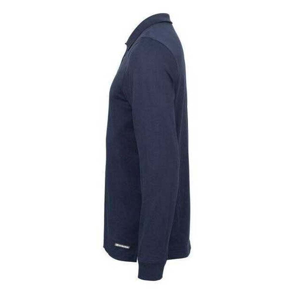 Dark Navy - Side - Cutter & Buck Mens Advantage Long-Sleeved Polo Shirt