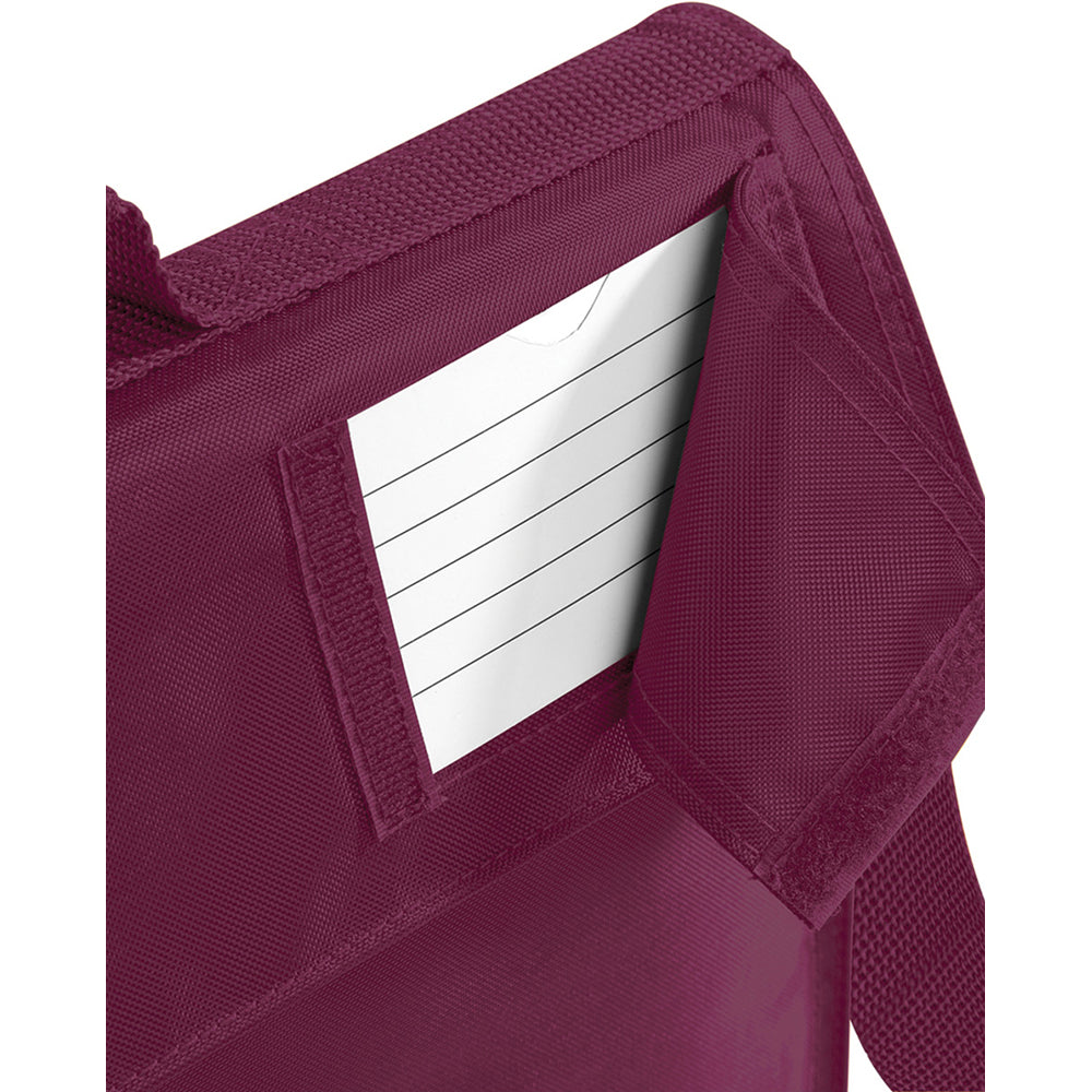 Burgundy - Back - Quadra Junior Book Bag With Strap