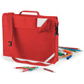 Bright Red - Pack Shot - Quadra Junior Book Bag With Strap