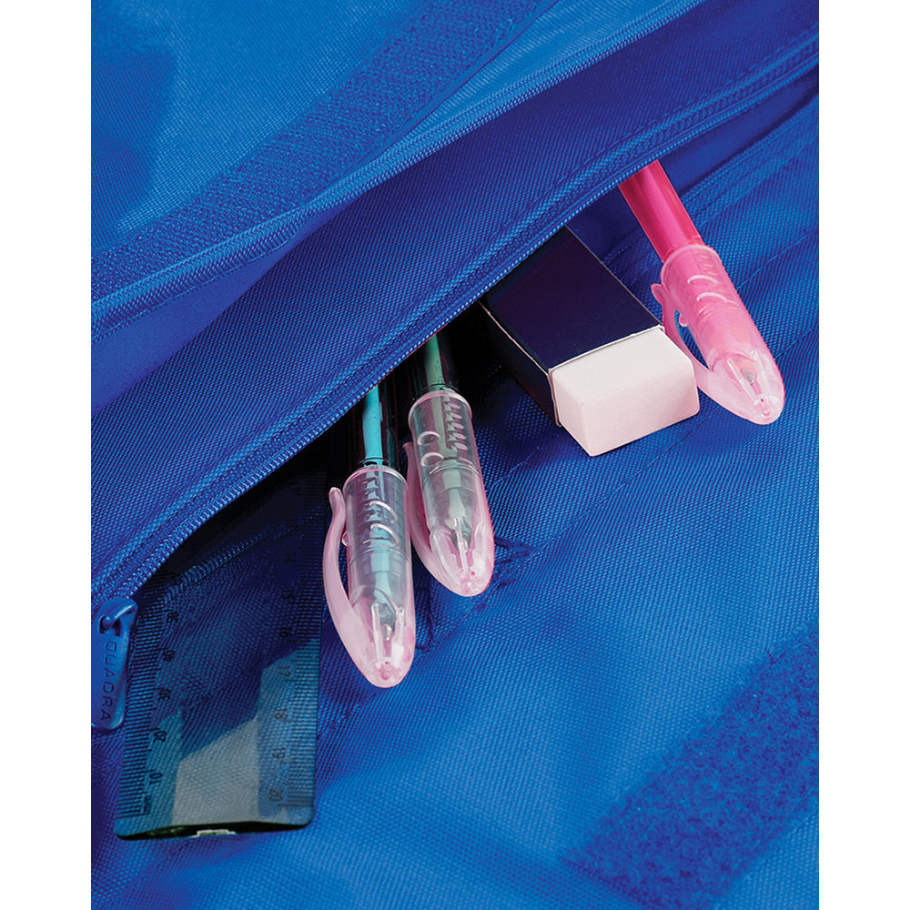 Bright Royal - Side - Quadra Junior Book Bag With Strap