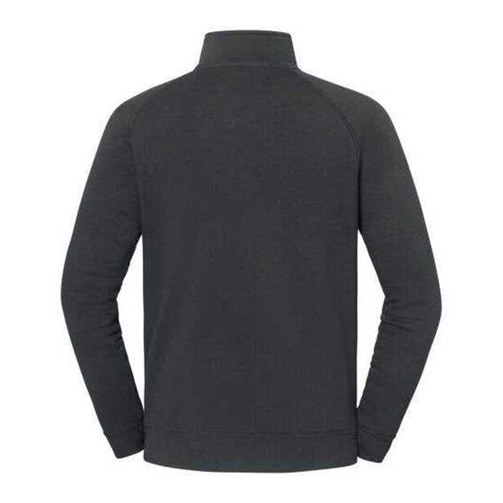Light Graphite - Back - Fruit of the Loom Mens Iconic Premium Classic Raglan Sweat Jacket