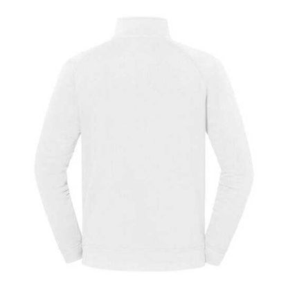 White - Back - Fruit of the Loom Mens Iconic Premium Classic Raglan Sweat Jacket
