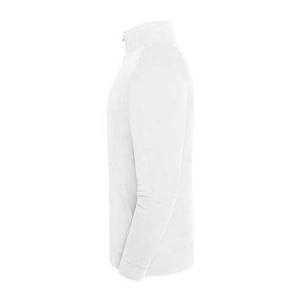 White - Side - Fruit of the Loom Mens Iconic Premium Classic Raglan Sweat Jacket