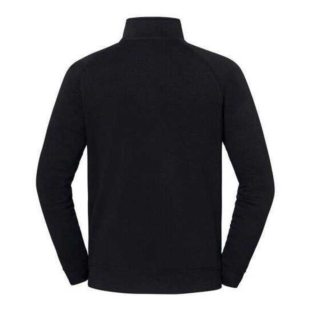 Black - Back - Fruit of the Loom Mens Iconic Premium Classic Raglan Sweat Jacket