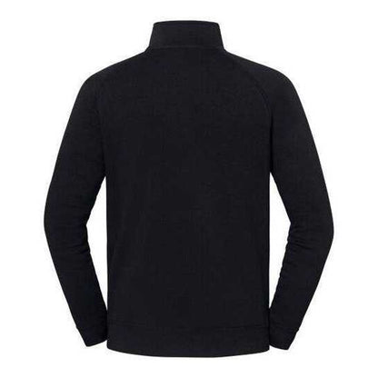 Black - Back - Fruit of the Loom Mens Iconic Premium Classic Raglan Sweat Jacket
