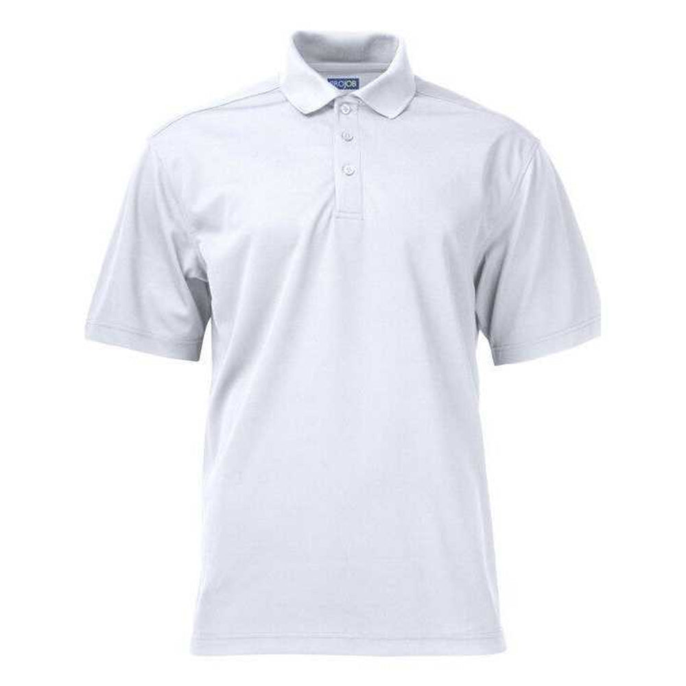 White - Front - Projob Mens Prio 2040 Pique Polo Shirt