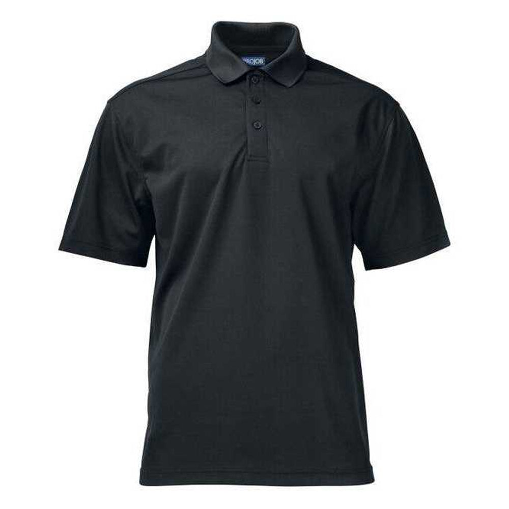 Black - Front - Projob Mens Prio 2040 Pique Polo Shirt
