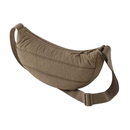 Earthy Green - Back - Bagbase Quilted Recycled Polyester Crossbody Bag