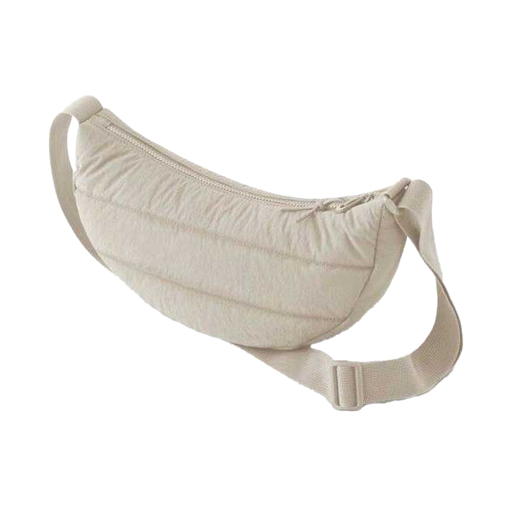 Natural Stone - Back - Bagbase Quilted Recycled Polyester Crossbody Bag