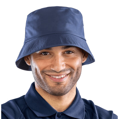 Navy - Back - Result Core Unisex Adult Bound Edge Recycled Bucket Hat
