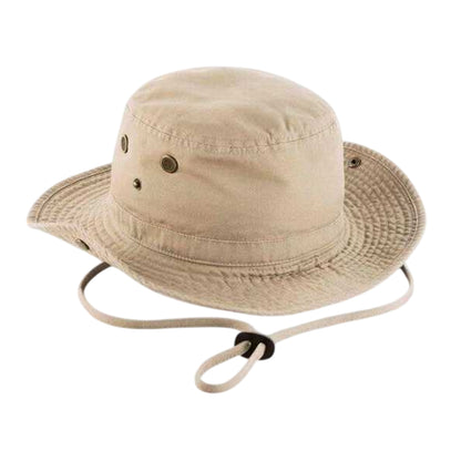 Pebble - Front - Beechfield Unisex Adult Outback Canvas Sun Hat