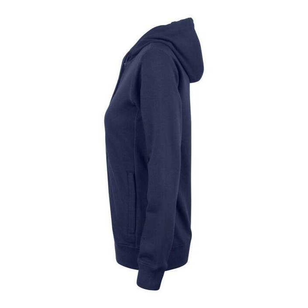 Dark Navy - Side - Clique Womens-Ladies Premium Organic Cotton Full Zip Hoodie