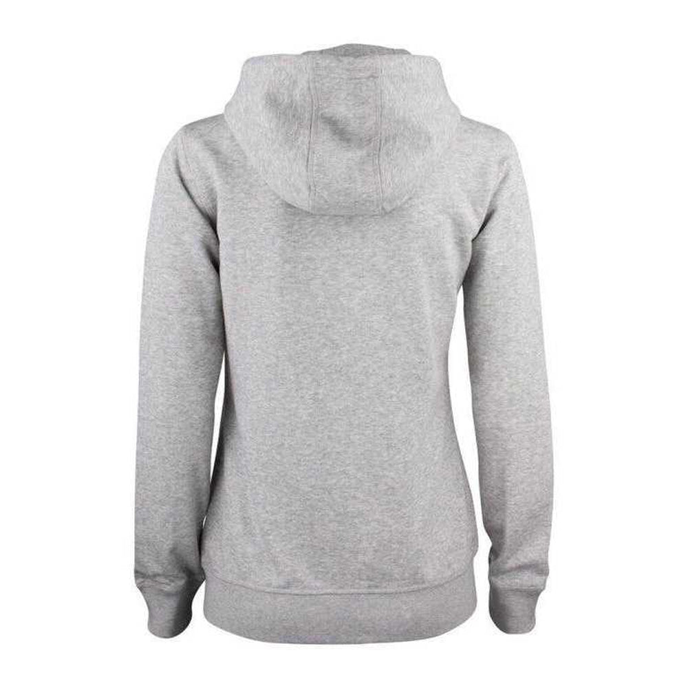 Grey Melange - Back - Clique Womens-Ladies Premium Organic Cotton Full Zip Hoodie