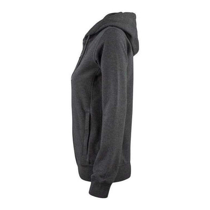 Anthracite - Side - Clique Womens-Ladies Premium Organic Cotton Full Zip Hoodie