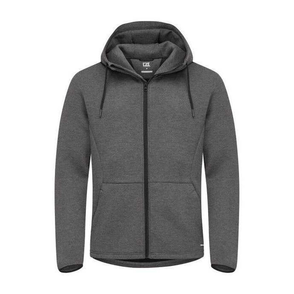 Anthracite Melange - Front - Cutter & Buck Mens Pemberton Lightweight Full Zip Hoodie