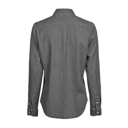 Black Denim - Back - Tee Jays Womens-Ladies Denim Shirt