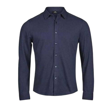 Navy - Front - Tee Jays Mens Luxury Stretch Tailored Shirt