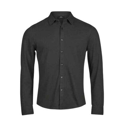 Black - Front - Tee Jays Mens Luxury Stretch Tailored Shirt